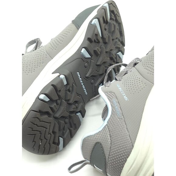 Skechers Air-Cooled Memory Foam Gray Lace-Up Steel Toe Sneakers - Picture 8 of 9